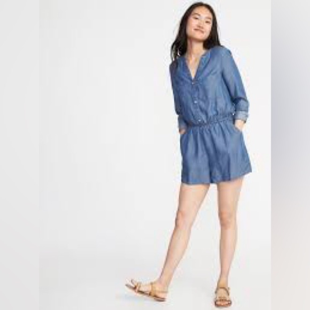 Gap Chambray Denim Romper